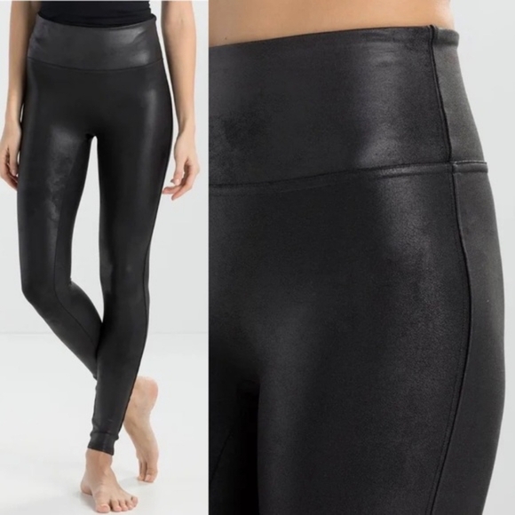 SPANX Faux Leather Leggings Black Size XL - Picture 10 of 10